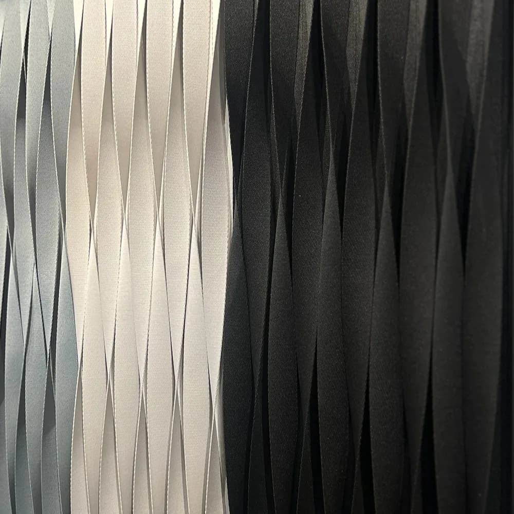 Kit 2 Quadros Artesanais Trama Degradê Preto e Branco II Sem Vidro 90x90cm