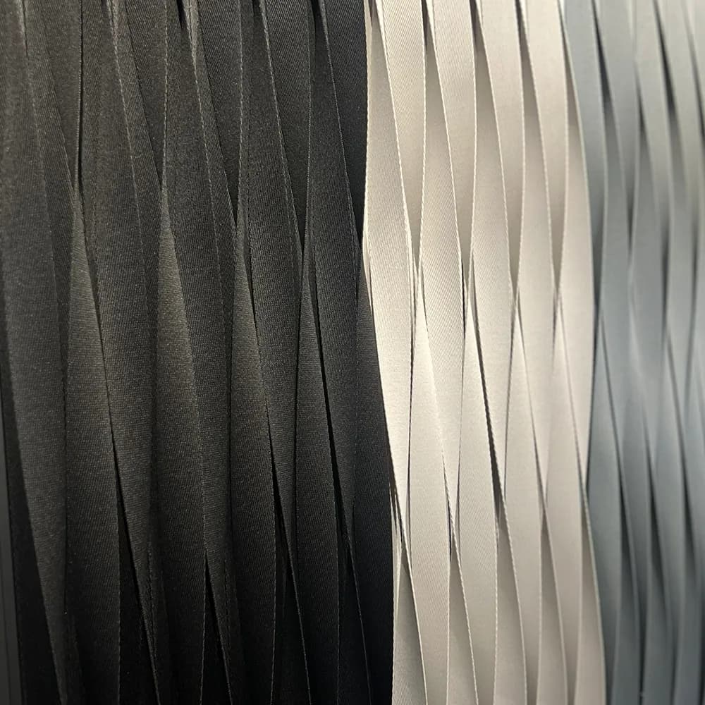 Kit 2 Quadros Artesanais Trama Degradê Preto e Branco I Sem Vidro 90x90cm