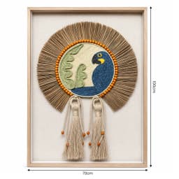 Kit 2 Quadros Artesanais Arara e Tucano Off White II 70x100cm