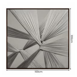Kit 2 Quadros Artesanais Abstrato Têxtil Repuxado Castanho II Sem Vidro 100x100cm