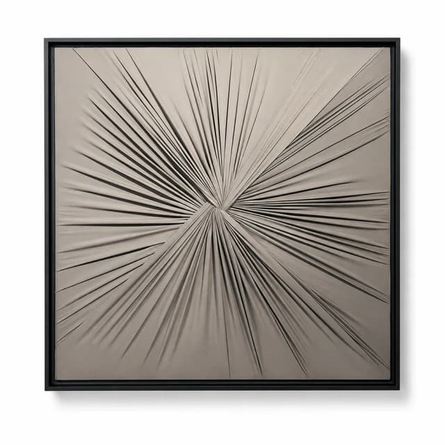 Quadro Artesanal Abstrato Têxtil Repuxado Fendi Sem Vidro 80x80cm