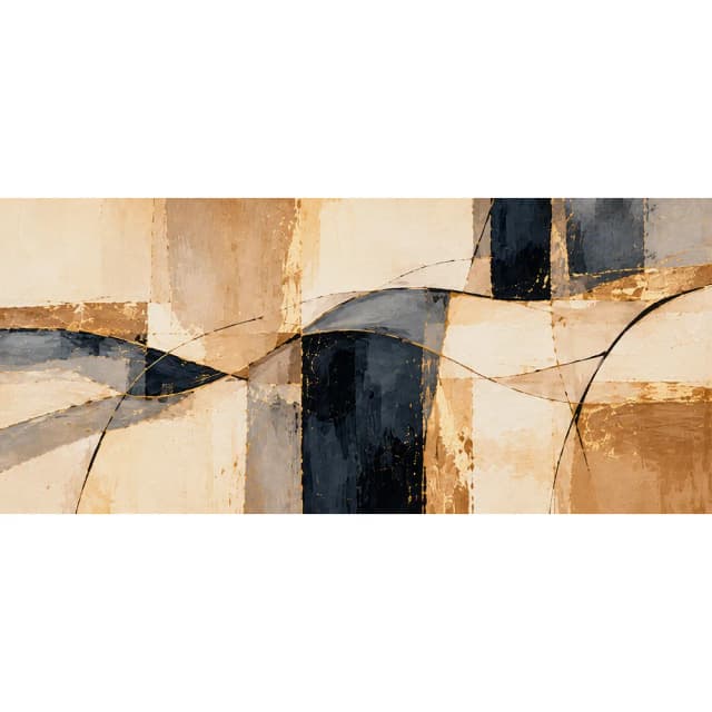 Abstrato Geometria Azul e Dourado