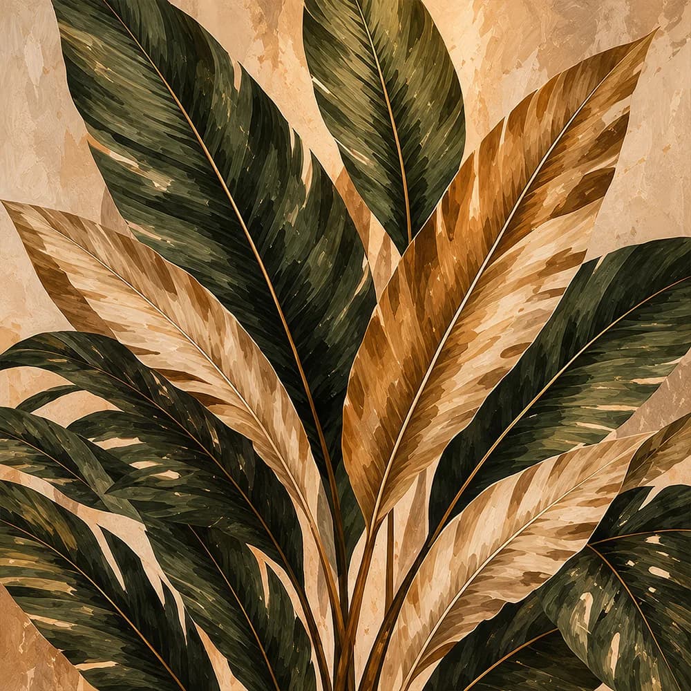 Folhagem Tropical em Aquarela I