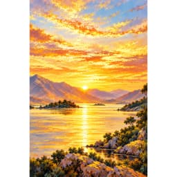 Pôr do Sol Sobre o Lago II