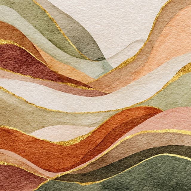 Abstrato Dunas em Terracota II